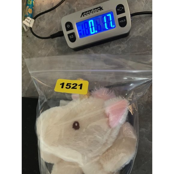 Spark Create Immagine Unicorn Cream Baby Rattle Pink Accent Rainbow Embriodered - Picture 6 of 6